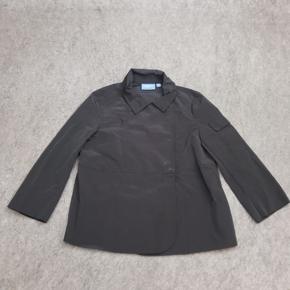 Simply Vera Wang Jacket Womens Extra Small Black Windbreaker Coat Lightweight
